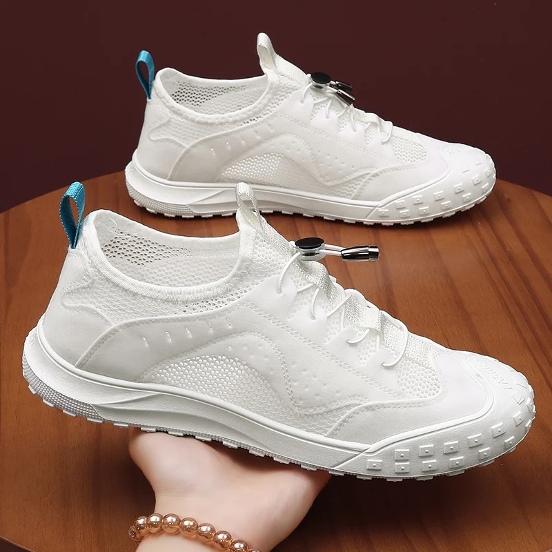 

CYYTL Summer Breathable Outdoor Hiking Slip On Shoes Hollow Out Men's Walking Sneakers Sports Loafers Driving Casual Tennis