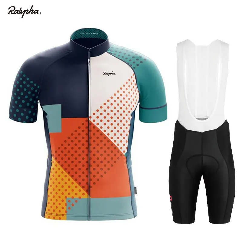 

2021 Ralvpha Cycling Jersey Set Breathable Pro Team Bicycle Jersey Cycling Clothing Bib Shorts Suits Bike Wear Jersey Triathlon