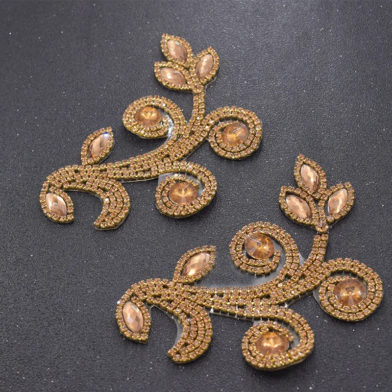 Аппликация для невесты 30 шт./лот переводной светлый топаз страз цветочные