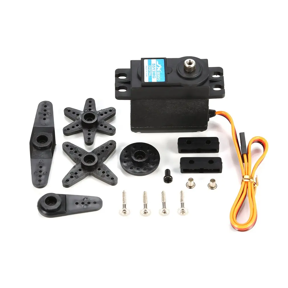 

JX PDI-5513MG 4.8-6.0V 13KG Metal Gear 0.10 Sec Large Torque Digital Servo For 1:8/1:10 REMO RC Car Accessories