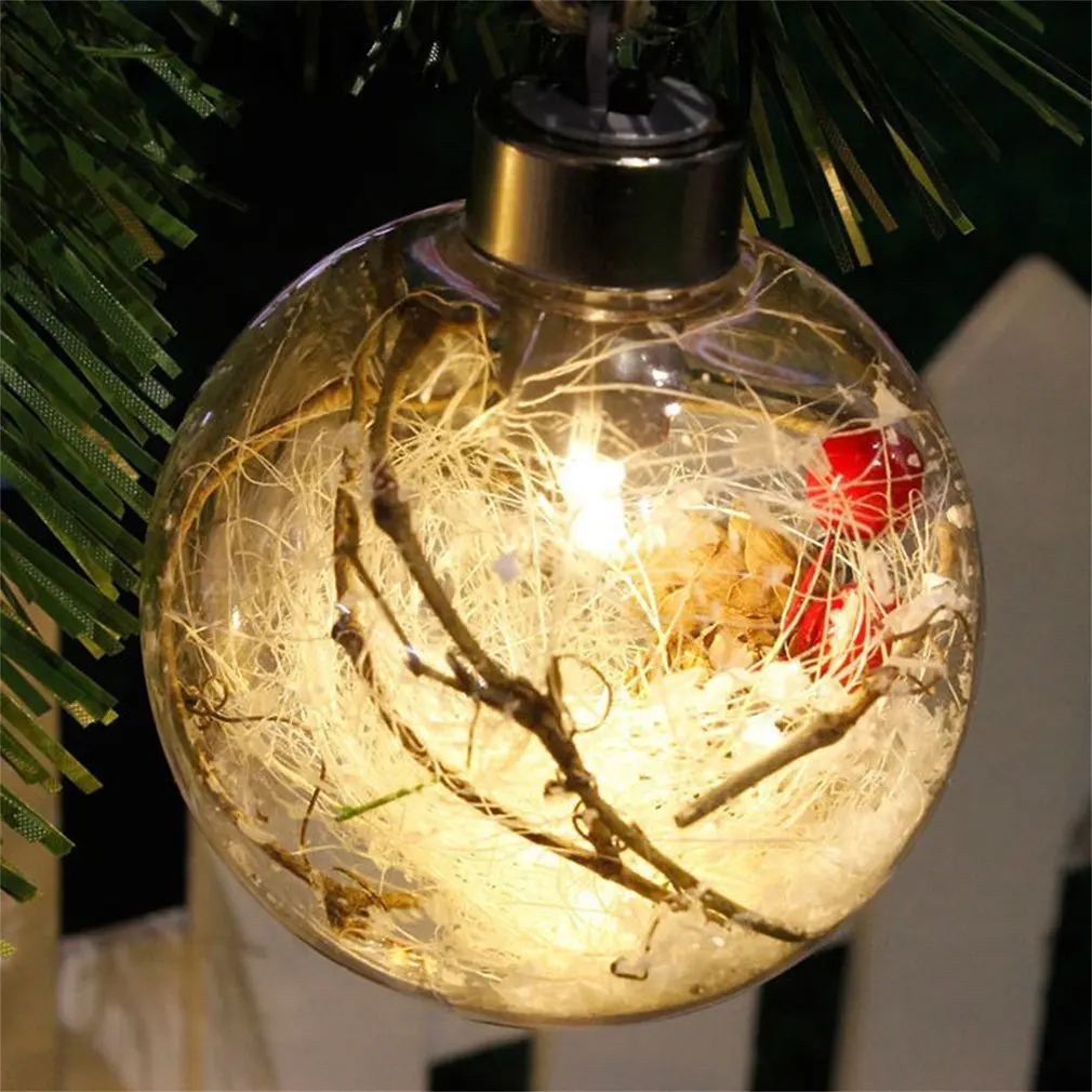 8 см романтическое Рождественское украшение в виде шара прозрачный ПВХ домашний