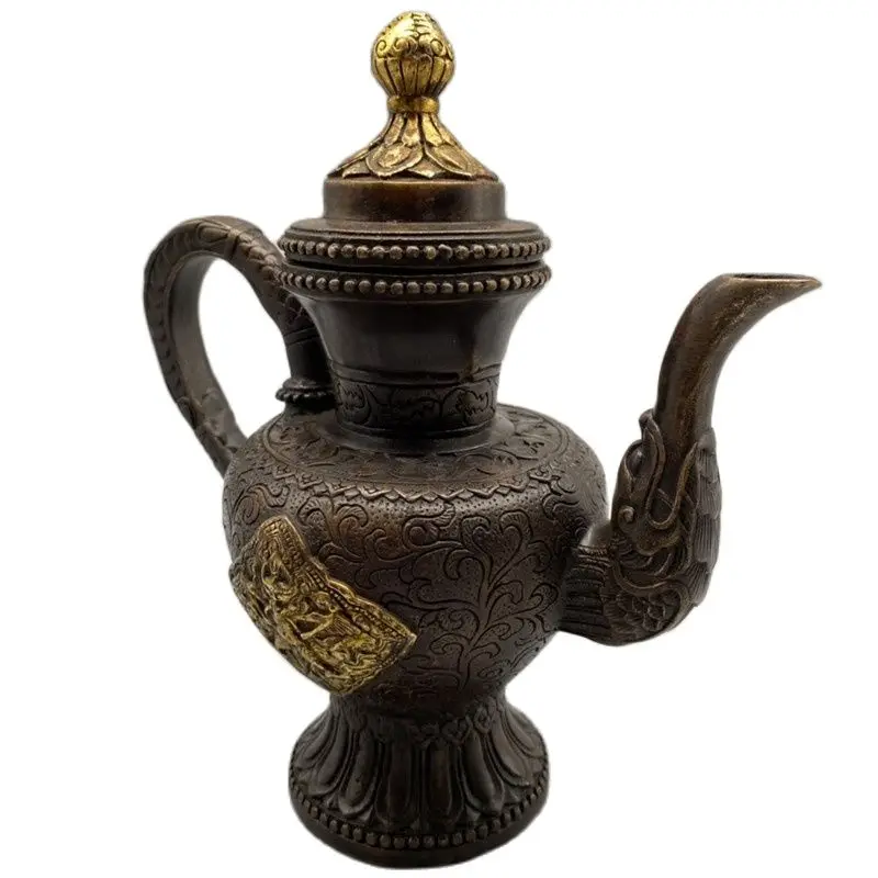 

Chinese Old Bronze Copper Gilded Pot