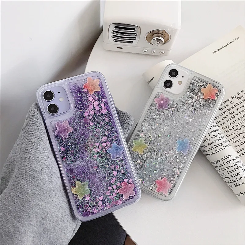 

Мягкий 3D чехол с жидким песком и блестками для iphone 11 Pro Max 7 8 6S plus X XR XS SE 2020, чехол для samsung S8 S9 S10