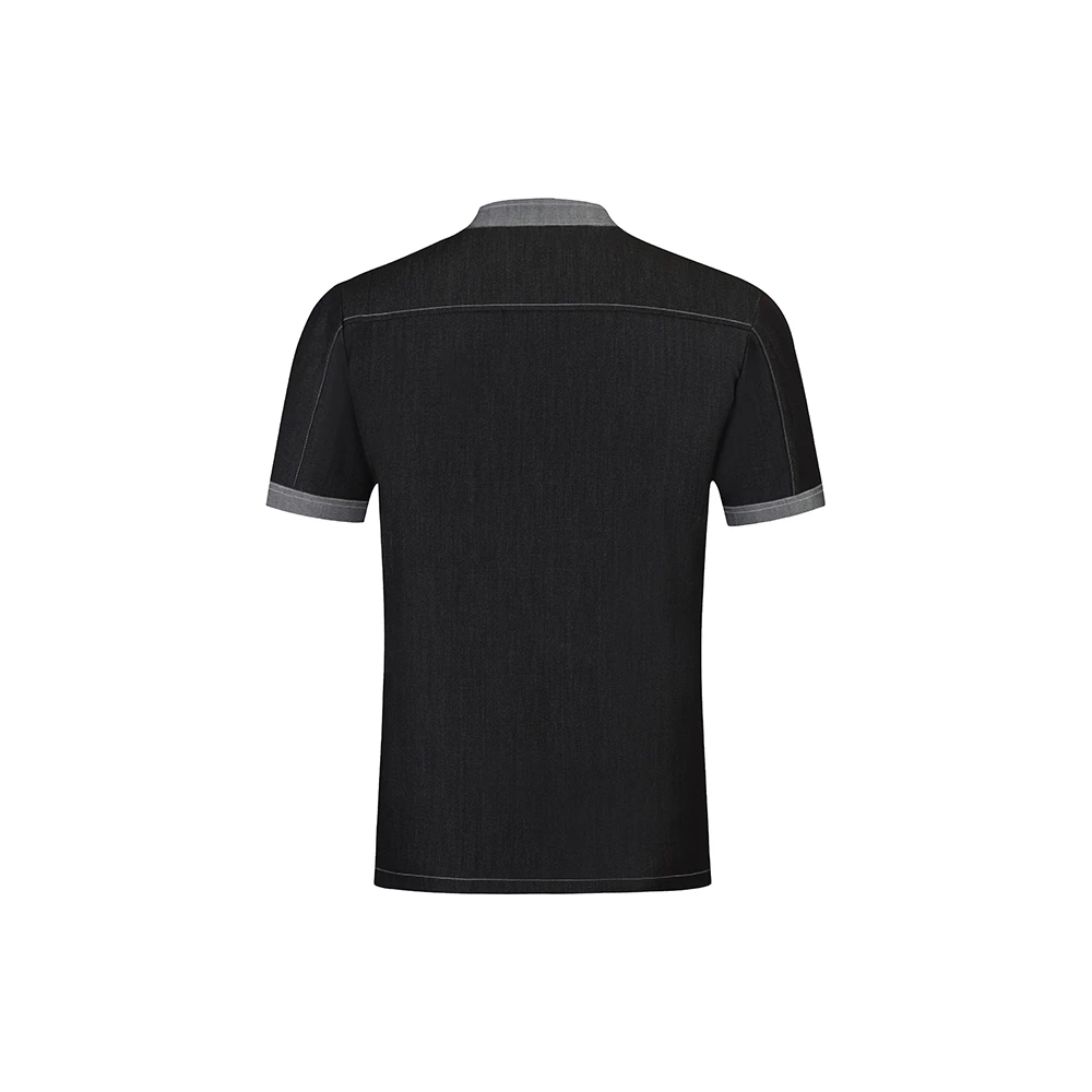 Стрейчевая джинсовая ткань куртка шеф повара короткие рукава для отеля кухни