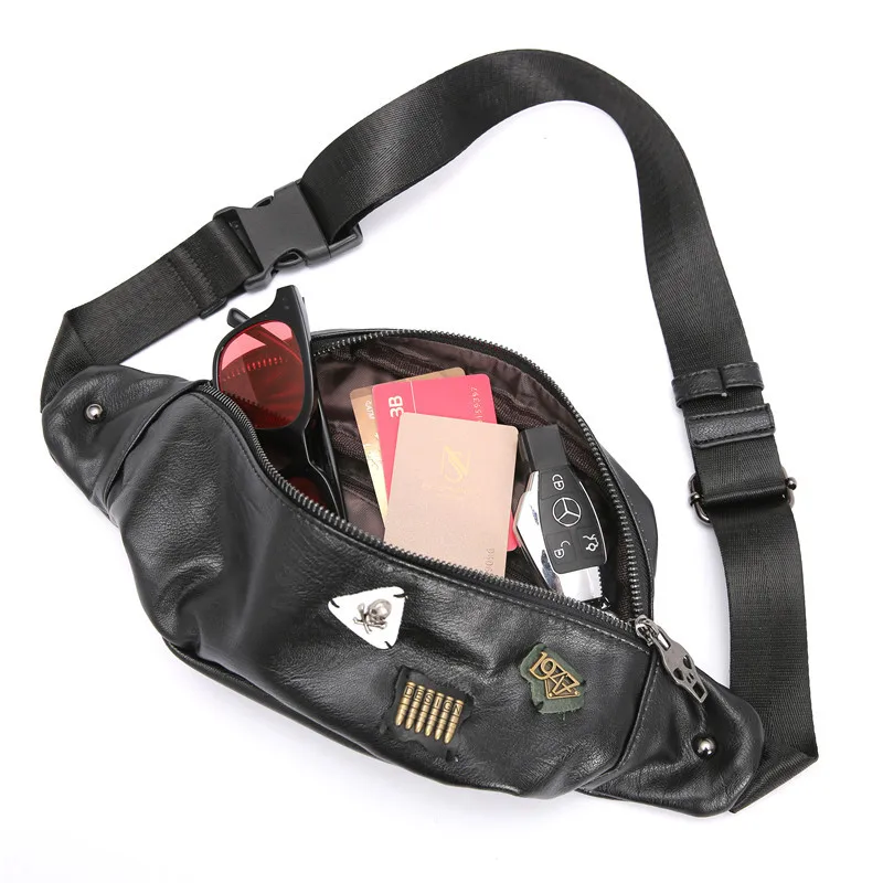 

Fashion Designer Fanny Pack Men Crossbody Chest Bags Outdoor Cycling Belt Purse Men's Waist Bag Leather Phone Pouch Money Sac