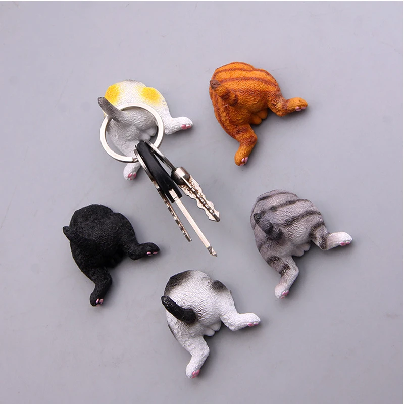 Магнитная застежка для холодильника милый мультяшный Кот с ягодицами кольцо