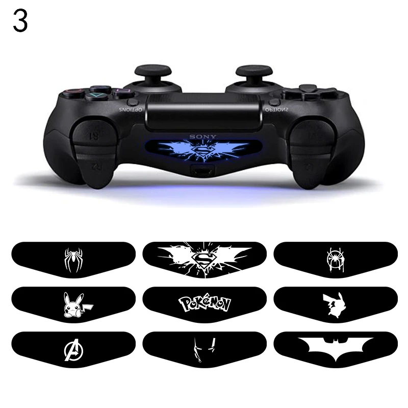 3 9 шт./компл. светильник светодиодный наклейки для кожи для Playstaion4 PS4 Геймпад светильник наклейки для PS4 Slim Ps4 pro игровой контроллер - Цвет: 3