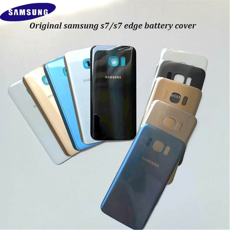 Оригинал SAMSUNG Galaxy S7 G930F / EDGE G935F Задняя стеклянная крышка для аккумулятора задняя