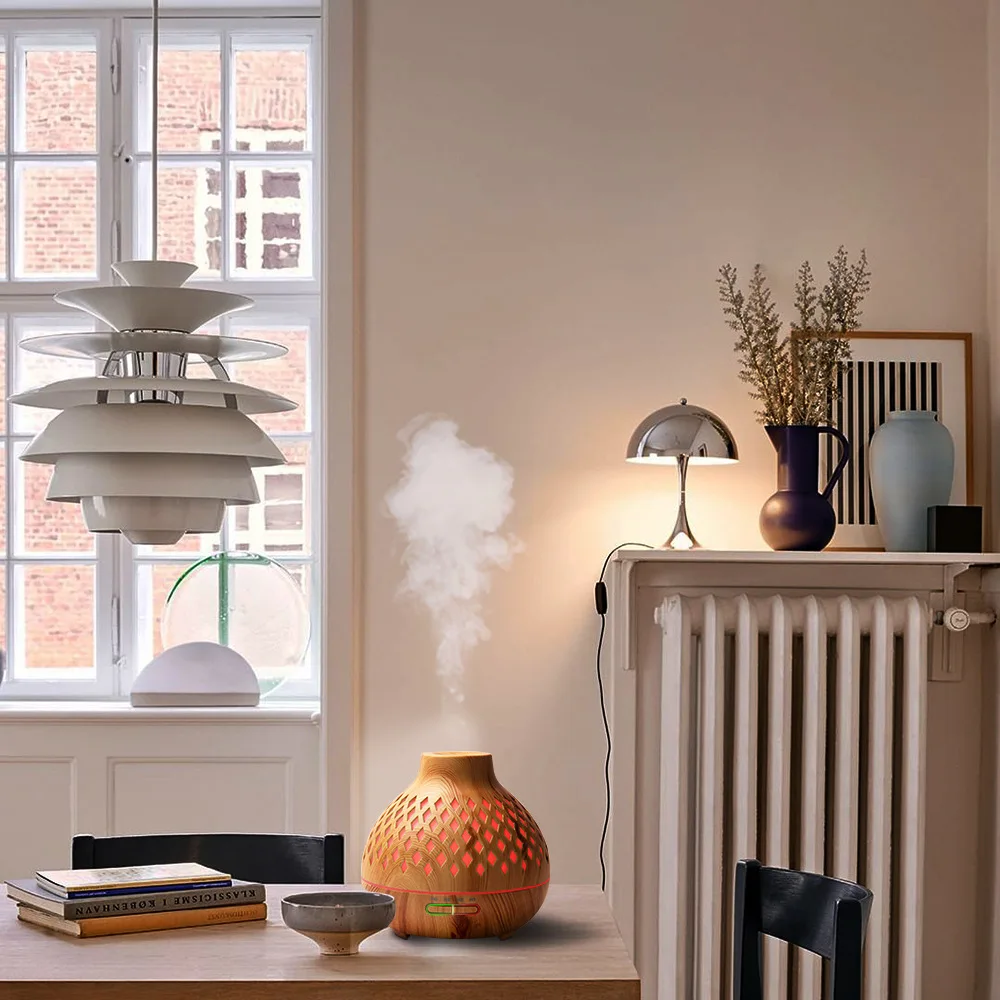 

Remote Control Aroma Diffuser air Humidifier 400ML Ultrasonic Cool Mist Essential Oil Diffuser LED light Aromatherapy Diffuser