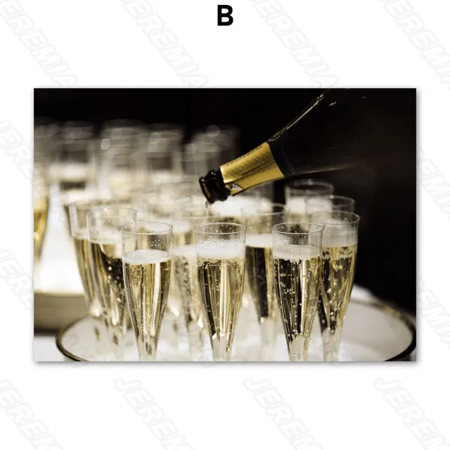 

Classic French Champagne Poster Modern Style Mural Frameless Poster Family Residence Bedroom Decoration Living Room Wall Sticker
