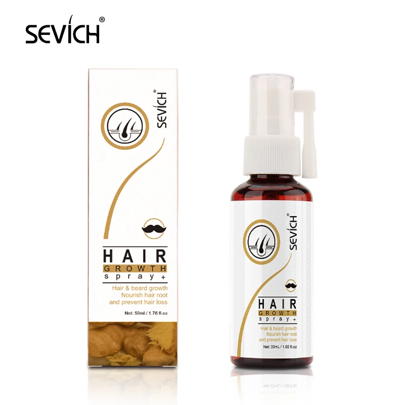 

Sevich 50ml Hair Growth Essence Spray for Men Women Hair loss Treatment Serum Ginger Nourish Roots Fast Germinal Hair Care