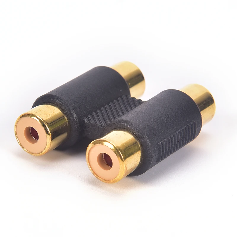 

2 Head Double Dual RCA Female To Female Audio Connector Adaptor Phono Coupler Video Connector Plug Socket RCA Phono Twin Coupler