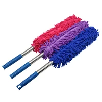 1pcs piece cleaning artifact car wax mop brush stainless steel telescopic soft hair wax car wash mop brush cleaning supplies