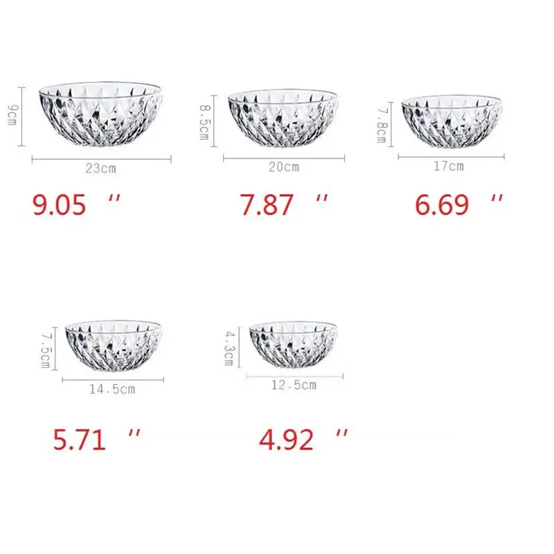 Креативная пластиковая Салатница посуда фрукты овощи Акриловая Прозрачная чаша