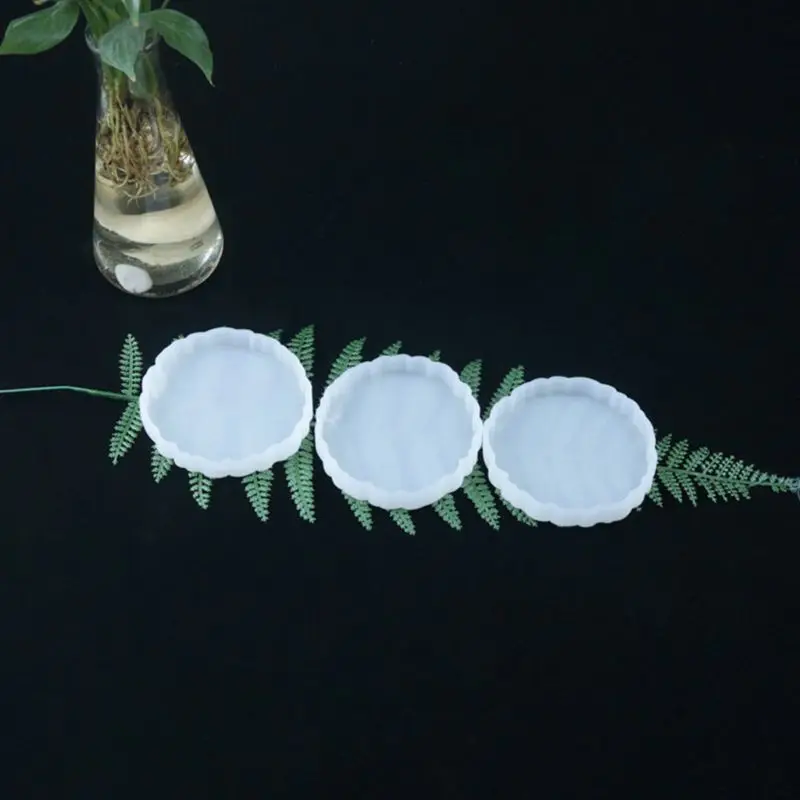 

Crystal Epoxy Resin Mold Round Tray Casting Silicone Mould Handmade DIY Crafts N58F