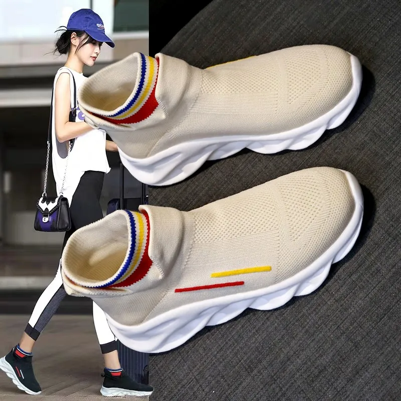 

Women Casual Shoes Fashion Breathable Walking Mesh Flat Shoes Sneakers Women 2020 Vulcanized Tenis Feminino