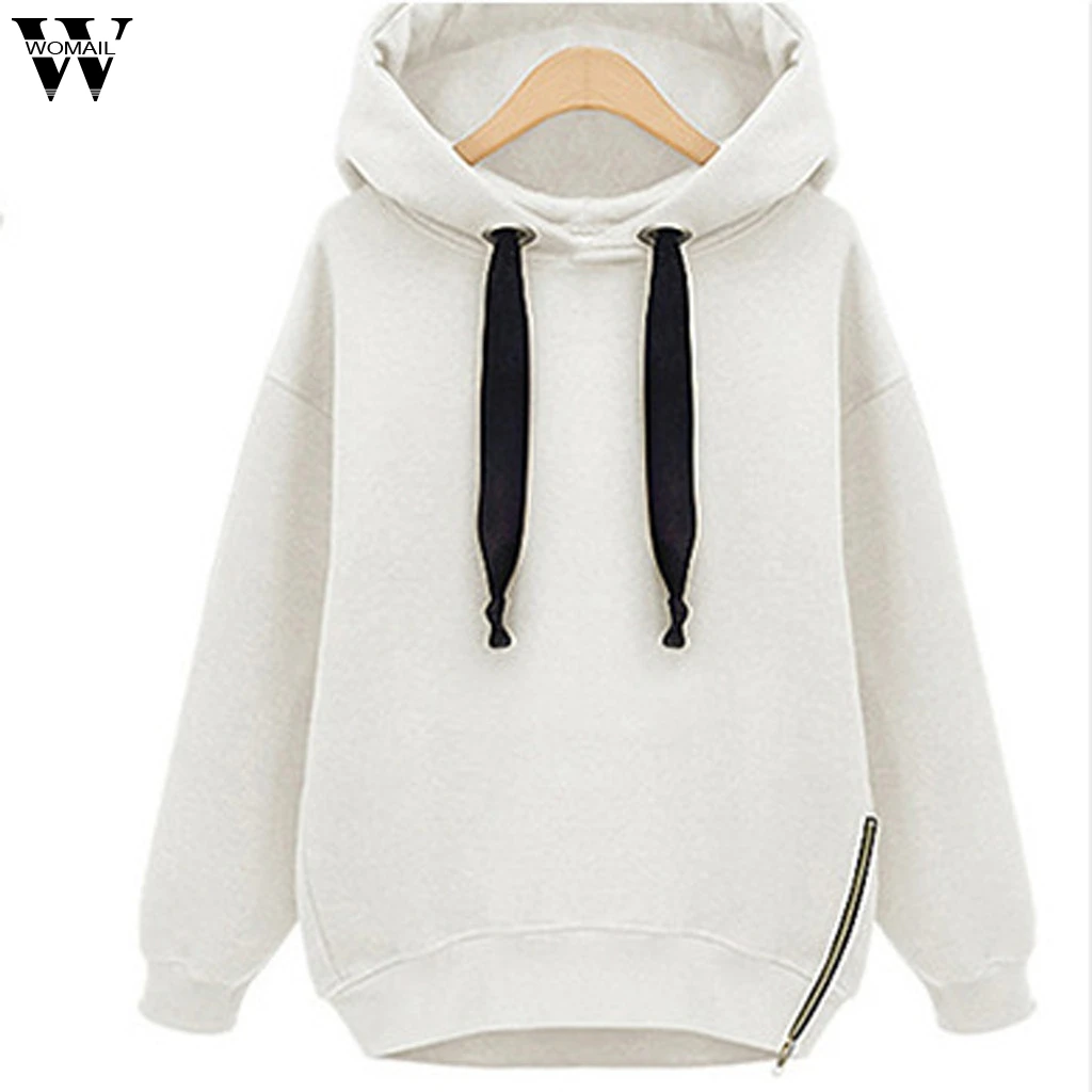 Женская толстовка с капюшоном в Корейском стиле Харадзюку на молнии утепленная