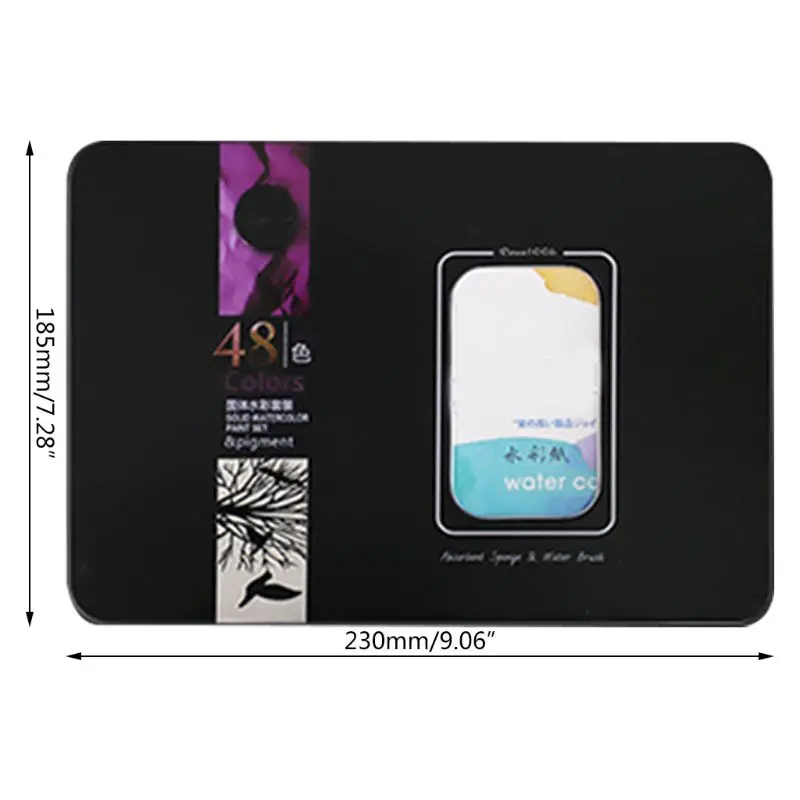 

Solid Watercolor Paint Set 48 Colors Art Set With Water Brush Pen Watercolor Painting Pigment