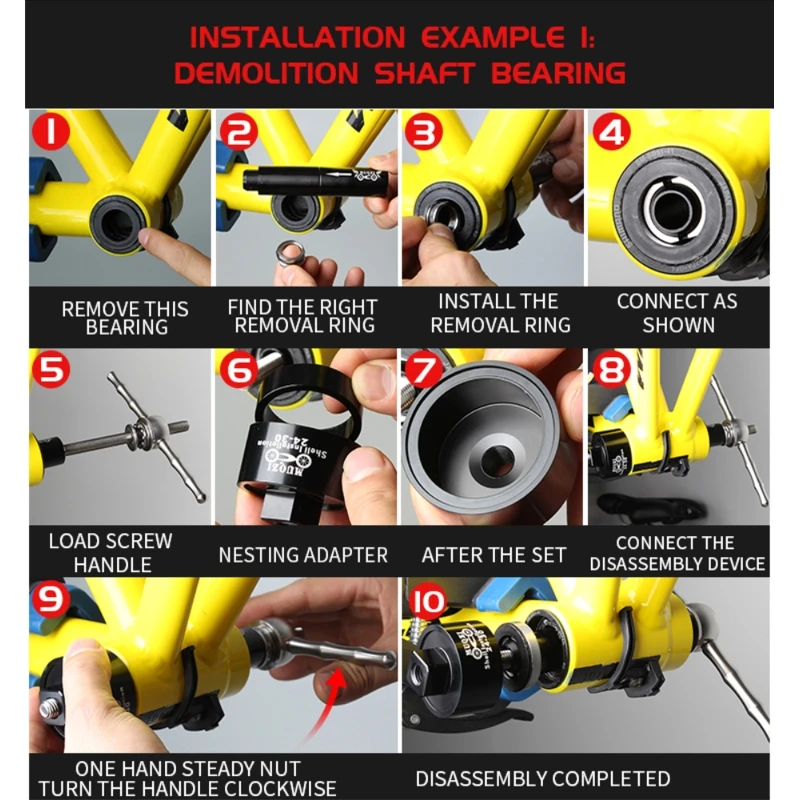

2021 New Bicycle Bottom Bracket Install Removal Tool MTB Road Bottom Holder Remover Kit