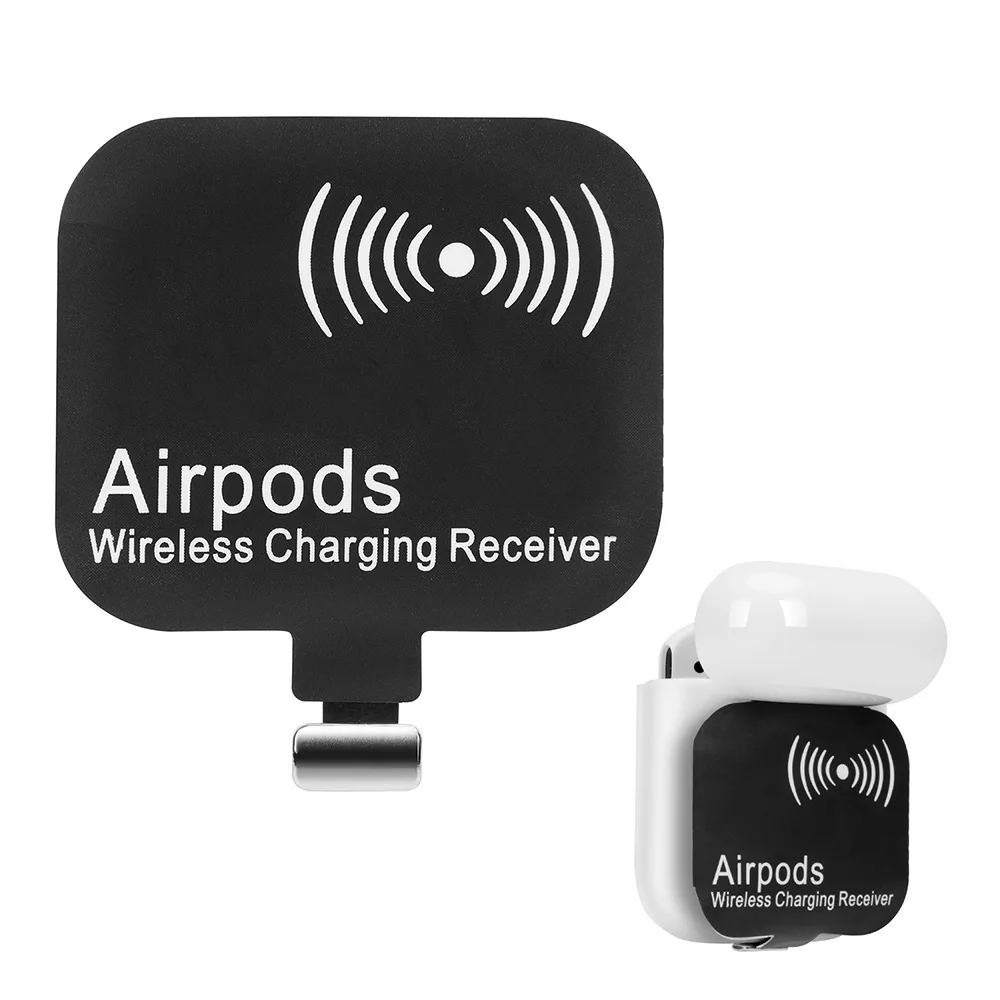 Приемник QI для Apple AirPods 1 2 беспроводной приемник зарядный чехол адаптер iPhone 5 6 7s 8