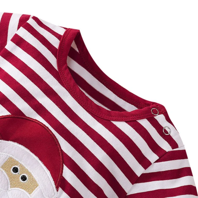 Детские Рождественские костюмы Осенний комбинезон с длинными рукавами для