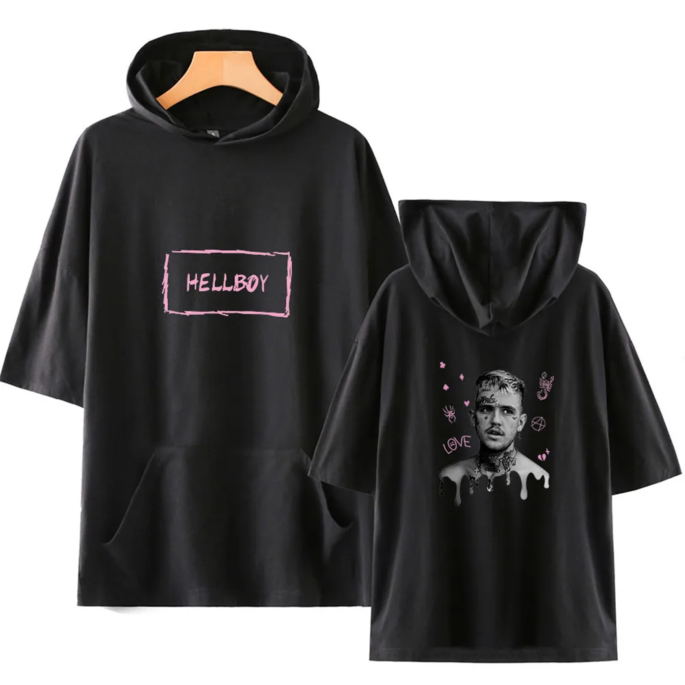 

Lil Peep Hooded T Shirt Rapper Hip Hop Fashion Printed Unisex Cry Baby T Shirt Top Tee Funny Men Women Tops