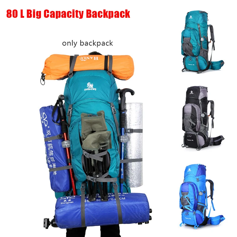 Koop Hoge Capaciteit 80L Camping Wandelen Rugzak Waterdichte Outdoor Tas Superlichte Sport Reistas Beugel Bergbeklimmen Rugzak