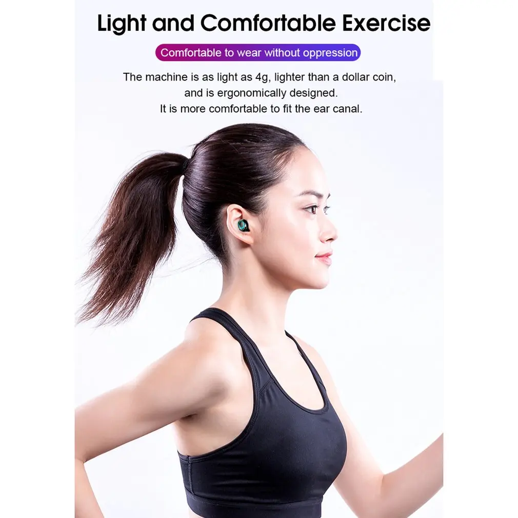 

S11 Wireless Earphone With Power Display Sport In-ear Headset Stereo Handsfree Noise Cancelling Earphones Charging Box