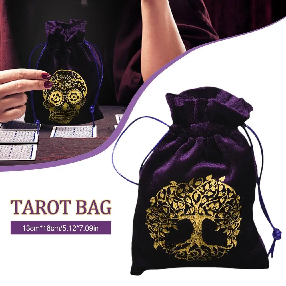 

Velvet Tarot Card Storage Bag Board Game Card Mini Drawstring Package Bag Jewelry Crystal Storage Witch Divination