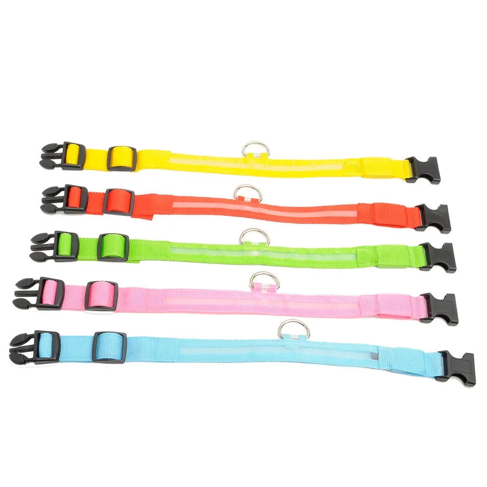 Нейлон светодиодный кошачий ошейник Цепочки и ожерелья Dog блестящие светящиеся