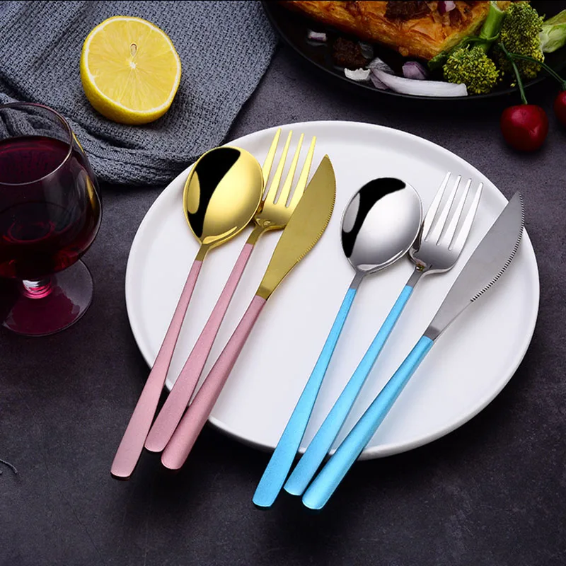 Столовая посуда 304 столовые приборы из нержавеющей стали нож для стейка вилка