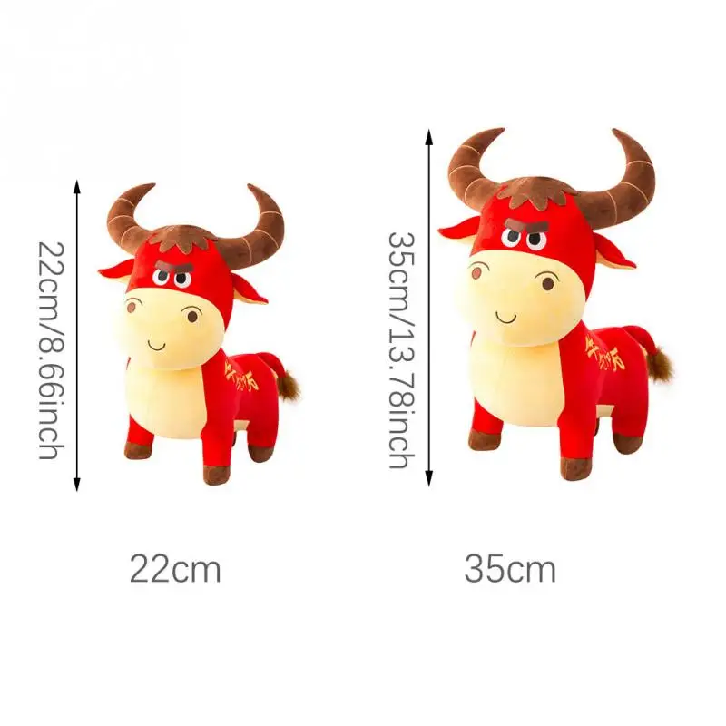 

Chinese New Year Stuffed Animal Lucky Zodiac Mascot Toy Plush Cattle Simulation