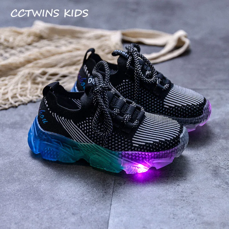 

CCTWINS Kids Shoes 2020 Autumn Children Fashion Led Light Shoes Baby Girls Sport Sneakers Boys Brand Casual Trainers LED124
