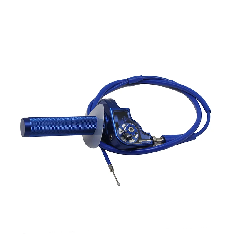 blue and Cable ZSDTRP CNC регулируемые алюминиевые ручки дроссельной заслонки оседают твист газа дроссельной заслонки ручка для 110-250cc грязи ямы велосипеды модифицированные - Цвет: blue and Cable