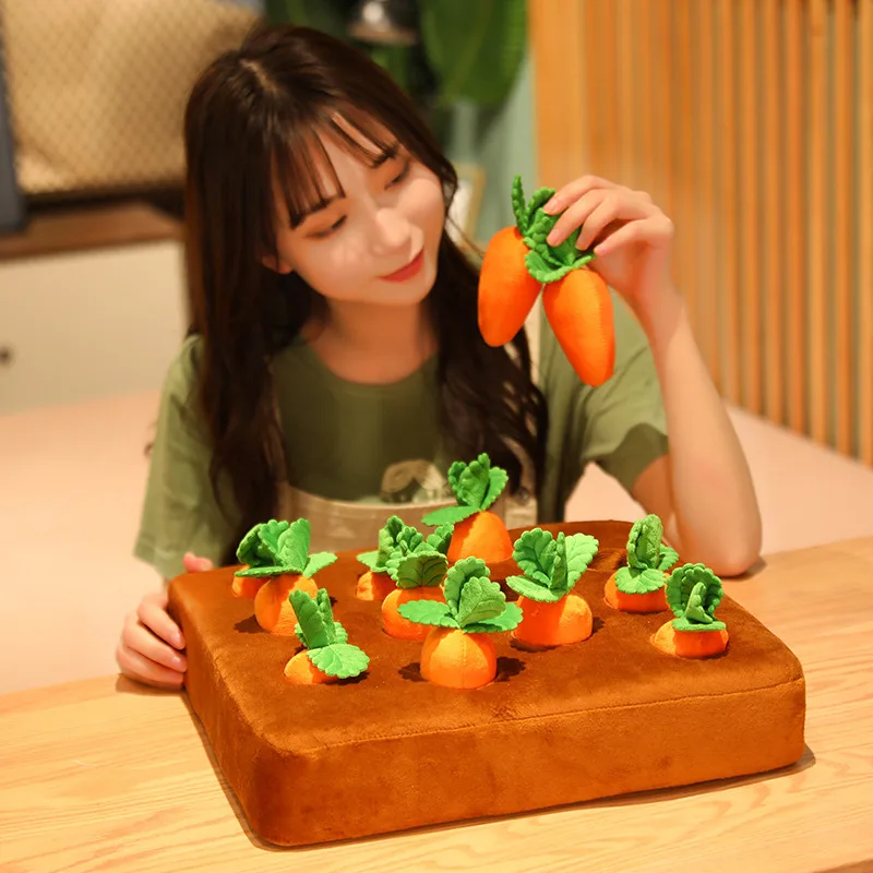 Игрушка Монтессори плюшевые растения мягкая морковка ферма сборная игра