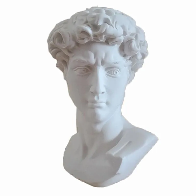 15 см Дэвид статуя головные портреты мини гипса Микеланджело украшение дома Смола