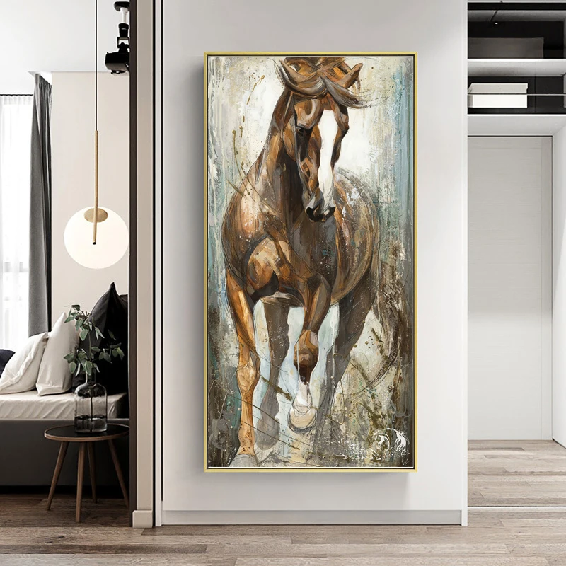 

Modern Vertical Canvas Horse Painting Cuadros Paintings on the Wall Home Decor Canvas Posters Prints Pictures Art no frame