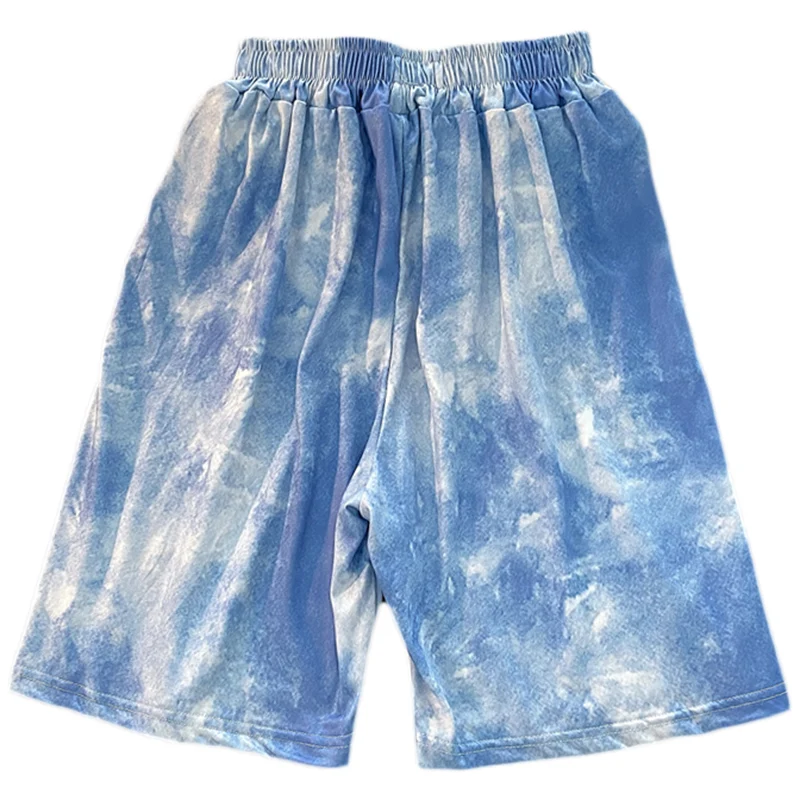 

Tie Dye Printed Women's Shorts Summer Fashion Ladies Girls Wide Leg Pants Casual Loose Female Sports Jogging Shorts Basic Shorts