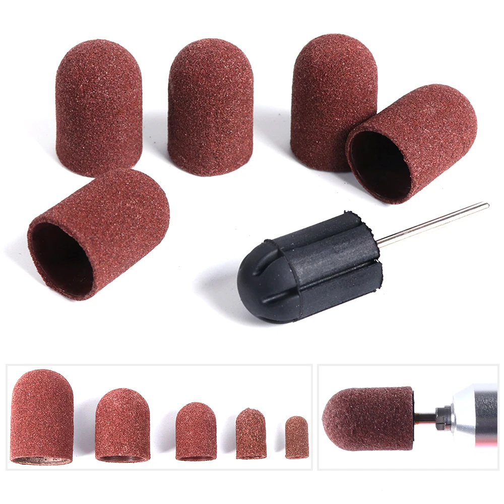1 шт. шлифовальные круги для ногтей Кепки 150 Grip Rubber станок фрезерный резак для удаление маникюра гель аксессуары для педикюра инструмент LA725-1