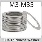 M3-M35 THK 0,1 0,2 0,3 0,5 плоская шайба, ультратонкая прокладка, ультратонкая шайба, толщина 304, уплотнительное кольцо из нержавеющей стали