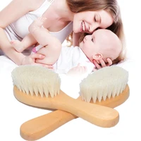baby natural wool baby brush comb brush care hairbrush newborn hair brush infant comb head massager