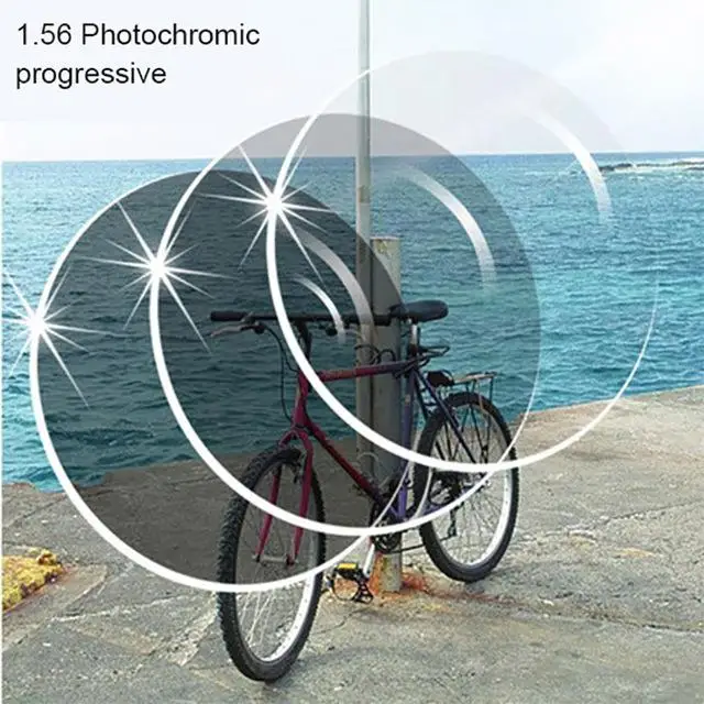 1.56 1.60 1.67 Photochromic Free-form Progressive Aspheric  Prescription Lenses Fast and Deep Color Coating Change Performance