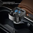 Автомобильный беспроводной Bluetooth FM-передатчик, зарядное устройство MP3, двойной оборудованный плеер, гарнитура Bluetooth, светодиодный дисплей, автомобильное зарядное устройство с двумя USB-портами