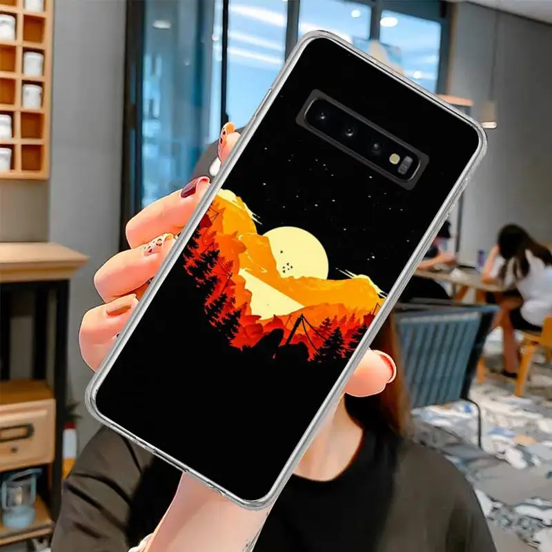 Beautiful scenery Phone Case transparent for Samsung S10 plus S10 E(lite) S6 S7 edge S8 S9 Plus Brand