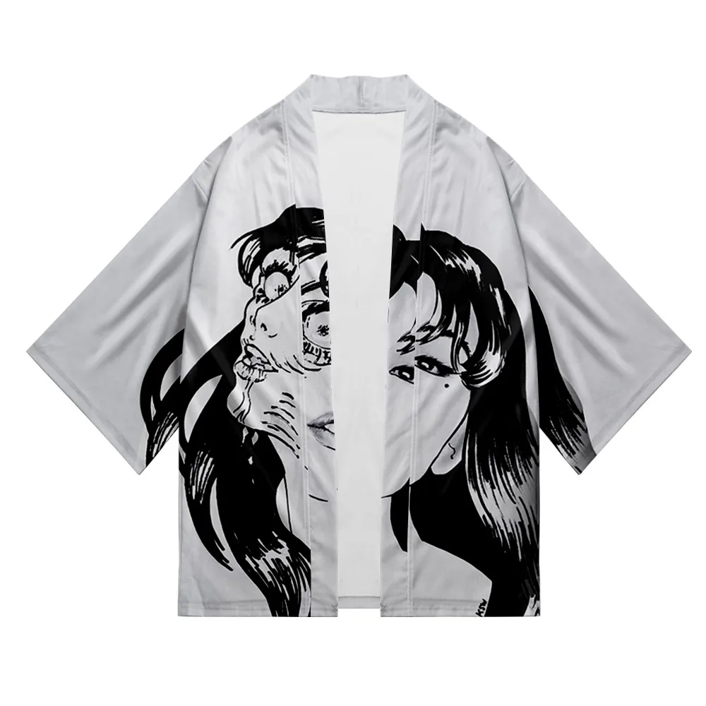 Кимоно для косплея Junji Ito японское кимоно хаори юката с 3D-принтом женщин и мужчин