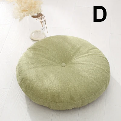 D Removable& Washable Round Shape Cotton Linen Seat Cushion with Core Tatami Cushion Pillow Home Decoration Soft Car Sofa Cushion - Цвет: D