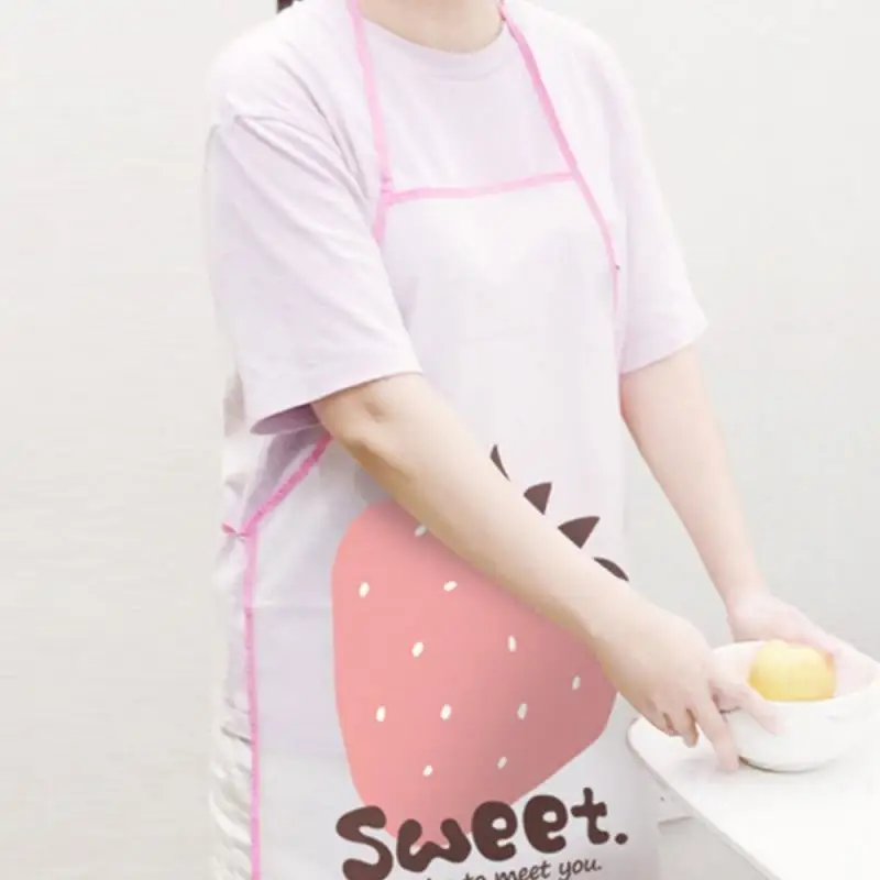 

Creative Household Anti-oil Semi Transparent Fruits Apron Waterproof Hand-wiping Kitchen Apron Adult Bibs Kitchen Accessory