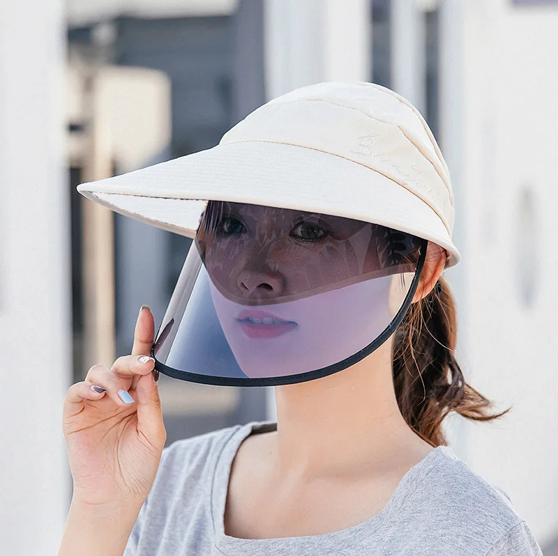 

New Women Summer Sunshade Hat Double Layer Big Edge Sunscreen Hats Outdoor Anti Ultraviolet Versatile Cycling Protective Sun Cap