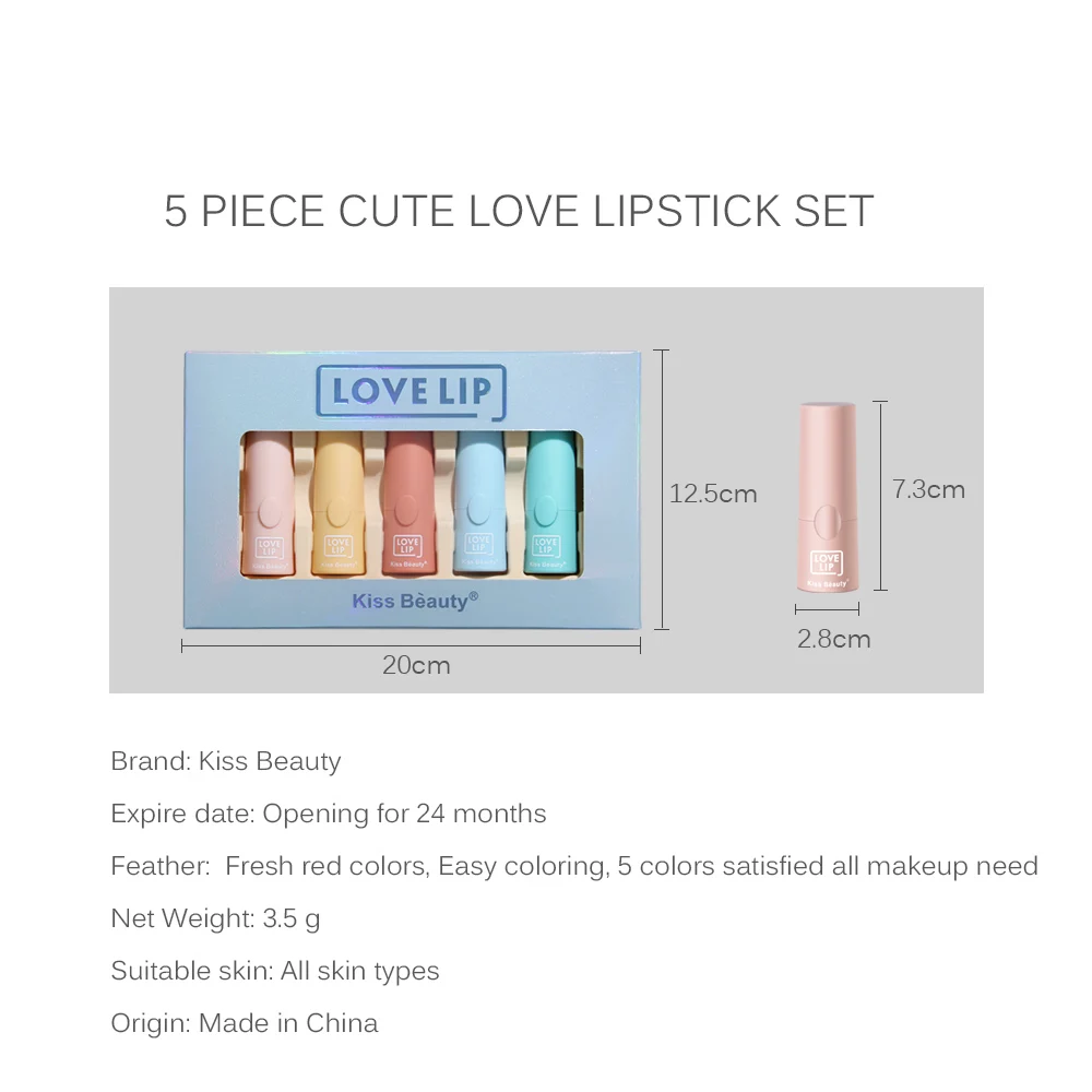 Набор матовой помады 5 шт./лот легко носить красная женская помада модный набор