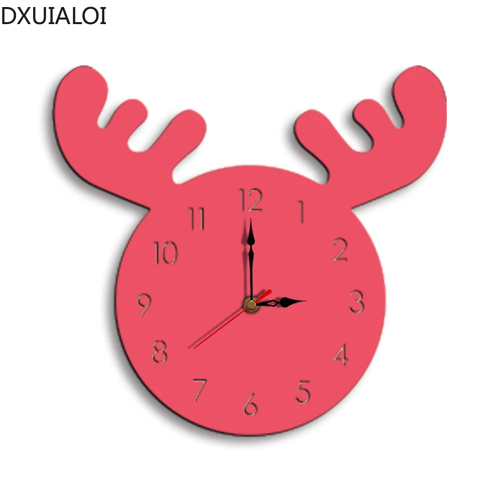 Резные настенные часы с оленем для дома гостиной украшения аксессуары